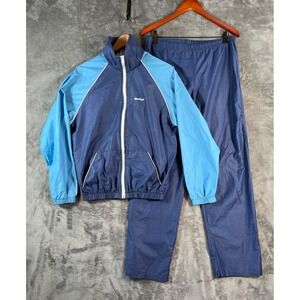 Vintage MacGregor Track Suit Large Blue Colorblock Athleisure Jacket Pants USA